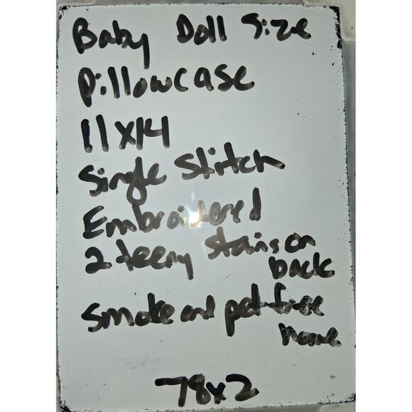 Vintage Embroidered Doll /Baby Pillowcase Ducks 11×14 - Picture 7 of 7